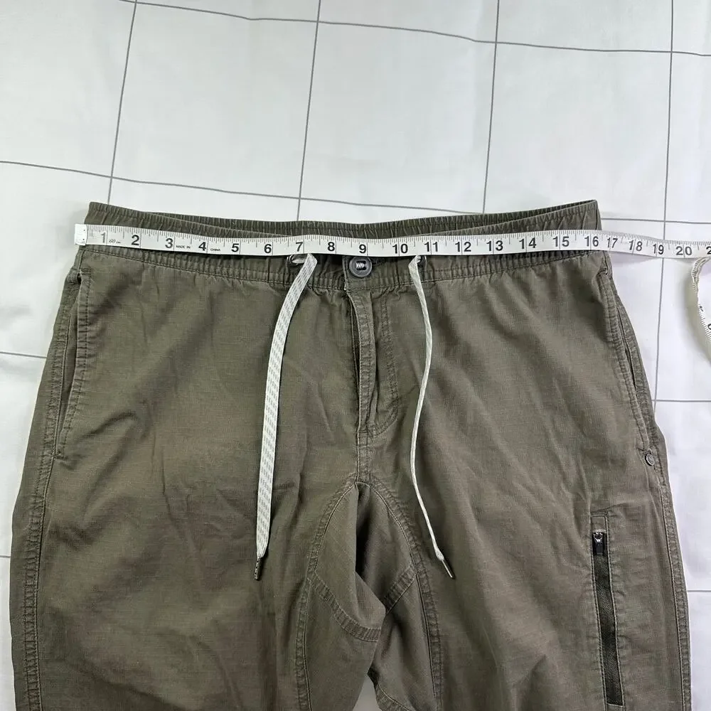 Vuori Olive Green Ripstop Drawstring Pants